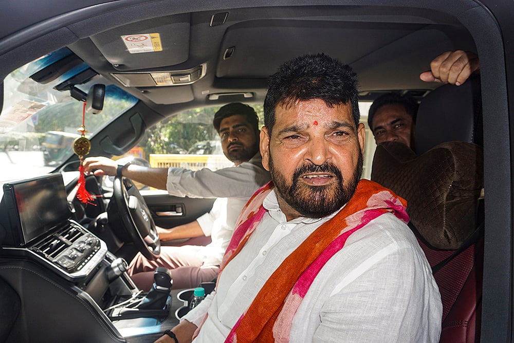 | Photo: PTI : Delhi court frames charges against Brij Bhushan Singh